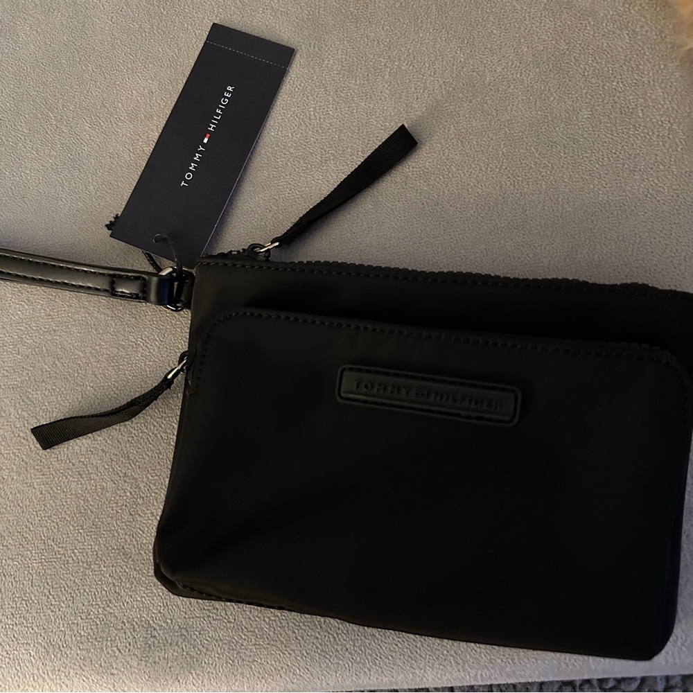 Tommy Hilfiger- Women’s Black Wristlet Purse Bag